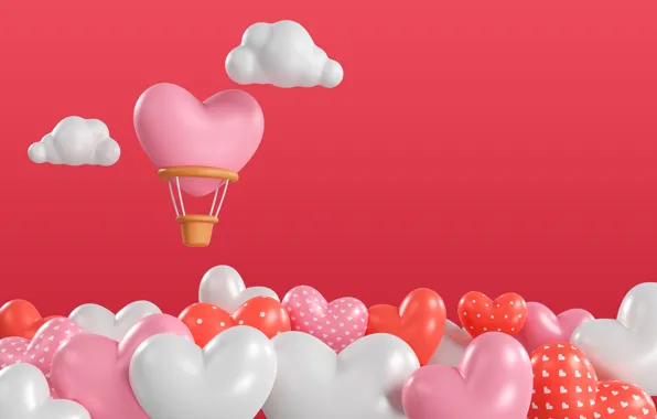 Love, rendering, holiday, heart, heart, hearts, heart, Valentine's Day
