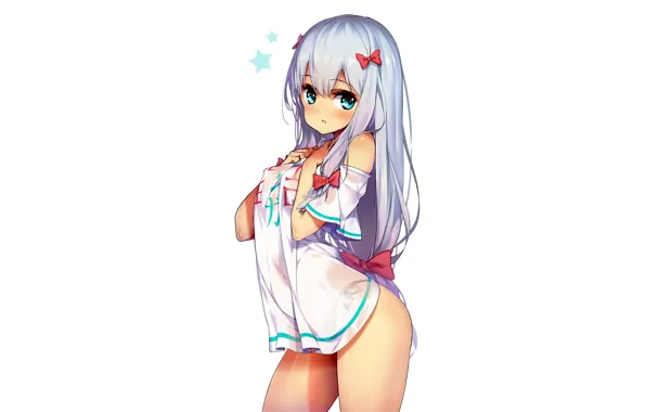 Picture girl, sexy, lingerie, panties, long hair, boobs, anime, beautiful