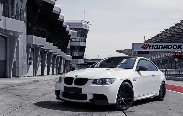 Picture white, BMW, BMW, white, track, track, e92