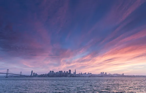 The city, morning, megapolis, San Francisco, panorama