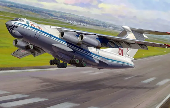 Picture figure, Zhirnov, Ilyushin design Bureau, Il-76MD, Heavy military transport aircraft