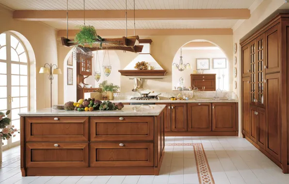 Picture design, Villa, interior, kitchen