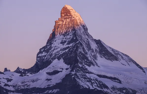 Winter, the sky, snow, nature, rock, mountain, Switzerland, Alps