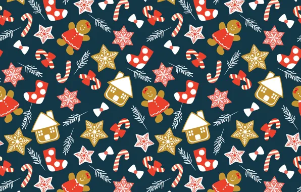 Decoration, background, New Year, Christmas, Christmas, winter, background, pattern