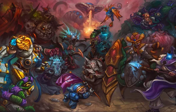 Picture diablo, warcraft, Jaina Proudmoore, Thrall, Tyrael, Heroes of the Storm, Archangel of Justice, Brightwing