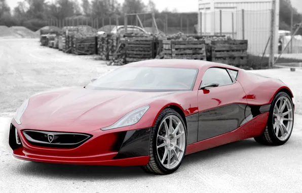 Auto, Wallpaper, supercar, the front, Concept One, Rimac, electrocar, electrospark