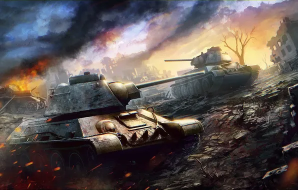 Tank, USSR, USSR, tanks, T-34, WoT, World of tanks, tank