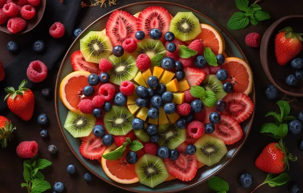 Berries, food, fruit, a lot, different, delicious, juicy, cuts