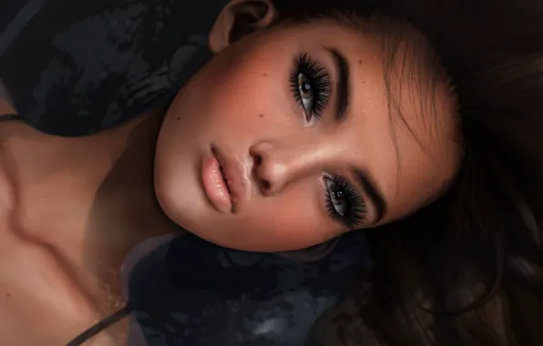 Picture girl, face, portrait