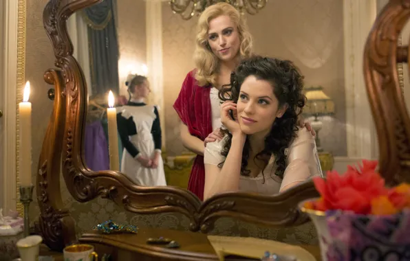 Reflection, girls, mirror, the series, the maid, characters, actress, Dracula