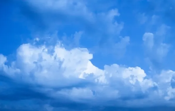 Picture white, the sky, clouds, blue, Wallpaper