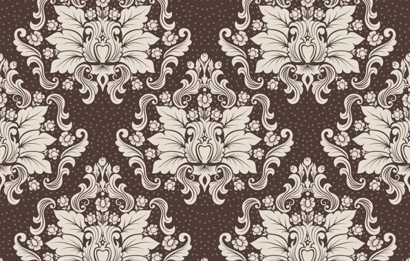 Design, retro, Wallpaper, pattern, ornament, luxury, vintage, floral