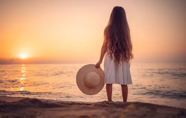 Sand, sea, summer, the sun, light, nature, pose, mood
