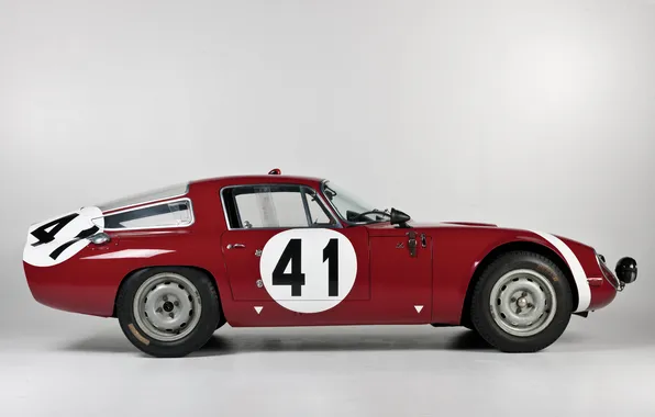 White, retro, background, Italy, Alfa Romeo, car, Alfa Romeo, juliet TZ-2