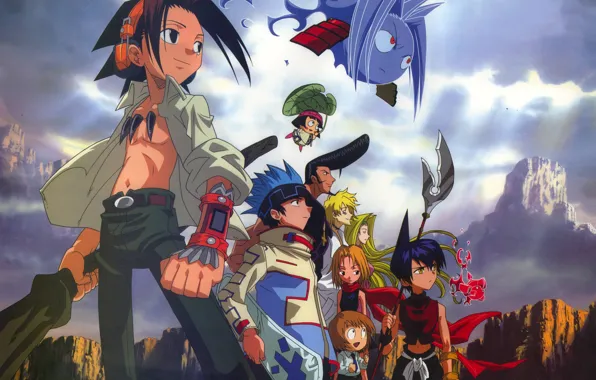 Picture Anna, Rio, Shaman king, Eliza, Bason, Yo Asakura, Trey Racer, Ren Tao