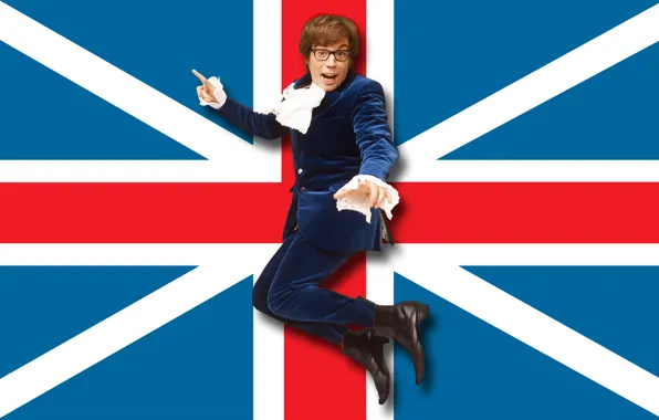 Humor, Flag, UK, Austin Powers, Austin Powers