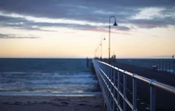 Picture wave, the sky, water, Marina, pierce