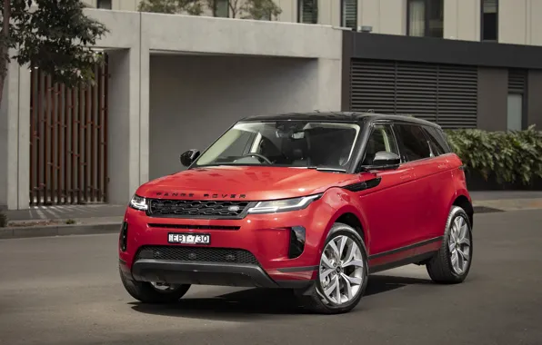 Road, red, the building, Land Rover, Evoque, crossover, D240