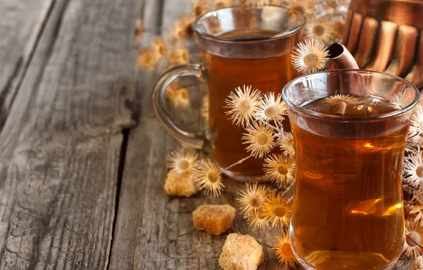 Tea, sugar, drink