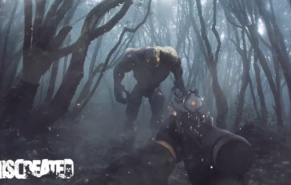 Forest, trees, fog, weapons, monster, zombies, miscreated