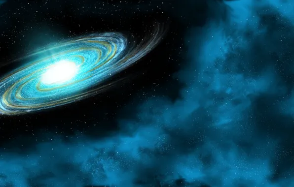 Blue, nebula, Galaxy
