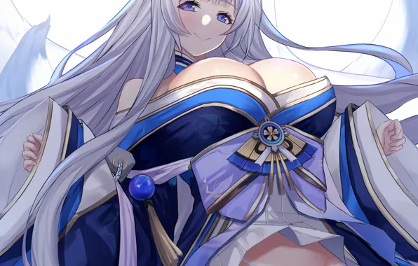 Girl, sexy, lingerie, pantsu, yukata, cleavage, blouse, panties