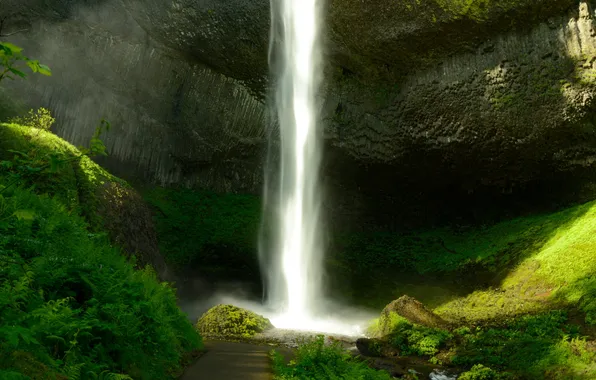 Picture waterfall, United States, Oregon, Corbett