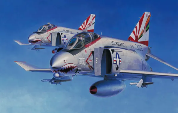 Picture fighter, bomber, war, art, painting, aviation, jet, ww2