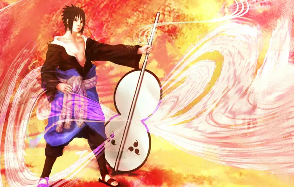 Guy, Sasuke, naruto, art, Uchiha Sasuke, pharos1989