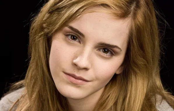Close-up, portrait, makeup, actress, hairstyle, brown hair, beauty, Emma Watson