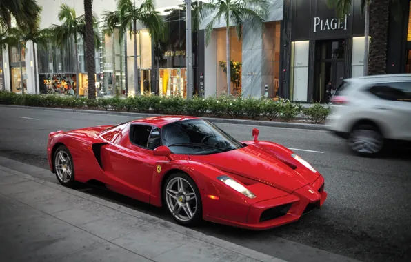 Red, Ferrari, Ferrari, Ferrari Enzo, Enzo