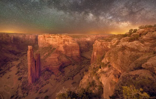 Stars, mountains, rocks, height, canyons