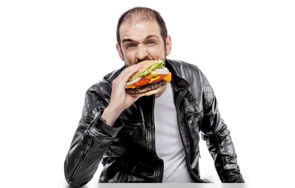 Actor, food, hamburger