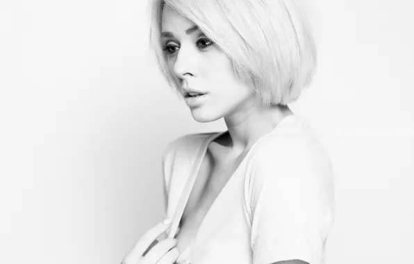 White, background, blonde, Alysha Nett