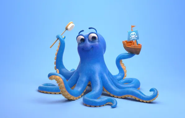 Art, octopus, boat, children's, Johnson & Johnson - Shampoo TV Advertisement, Fabio Sciedlarczyk