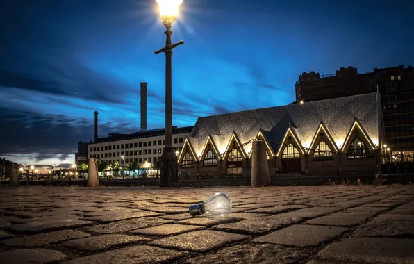 Picture light bulb, light, lights, the evening, Sweden, Gothenburg