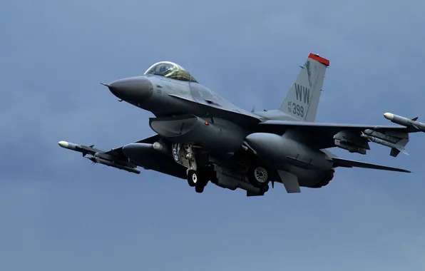 F-16, Fighting Falcon, UNITED STATES AIR FORCE, General Dynamics, multi-role fighter