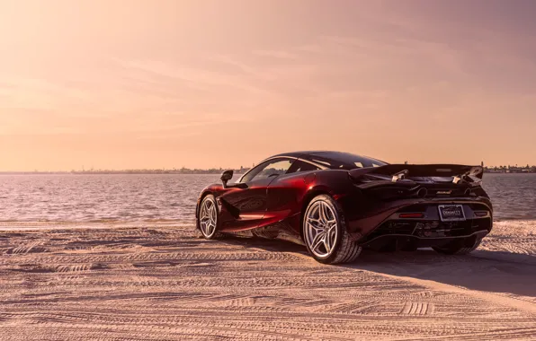 Beach, McLaren, supercar, rear view, 2018, MSO, 720S