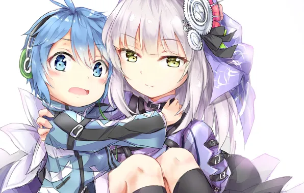 Kawaii, girl, anime, gears, time, cute, clock, japanese