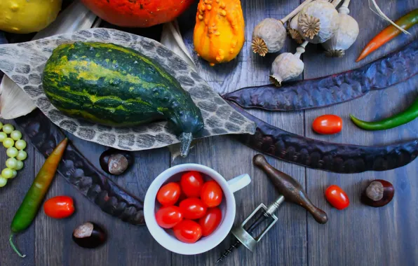Mac, pumpkin, Tomatoes