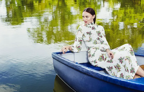 Look, water, pose, dress, actress, hairstyle, hair, look