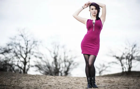 Girl, pose, background