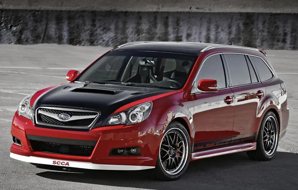 Concept, Subaru, red, Legacy, Wagon, GTk