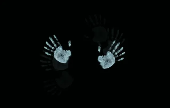 Black, hands, fingers, face, handprints