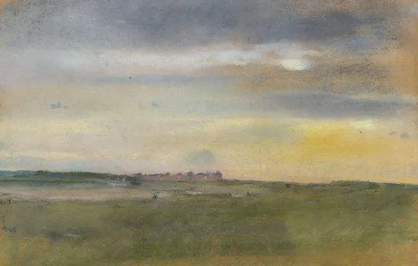 Picture picture, Edgar Degas, Edgar Degas, Landscape. Sunset
