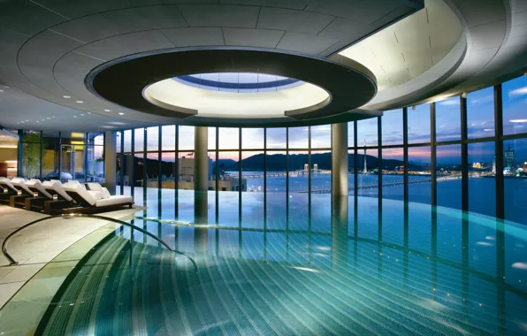 Picture design, interior, pool, Macau, Altira, poedanie