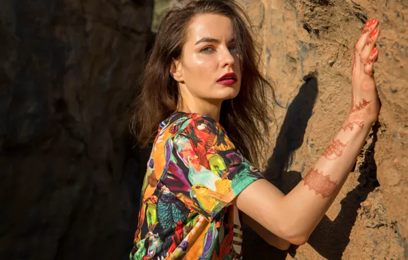 Picture summer, look, face, background, model