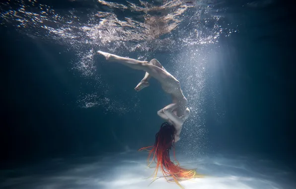 WATER, RED, Photographer Slava Grebenkin, Model Olga Gorlachuk