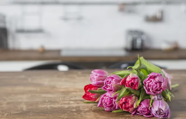 Bouquet, tulips, pink, fresh, pink, flowers, tulips, spring