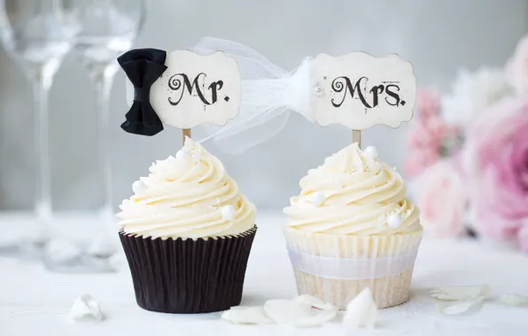 Holiday, decoration, wedding, sweet, cupcakes